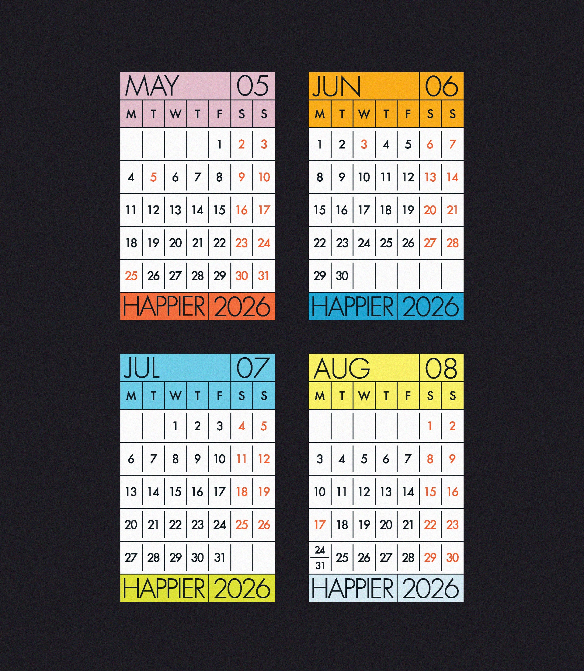 [Calendar] 2026 calendar sticker