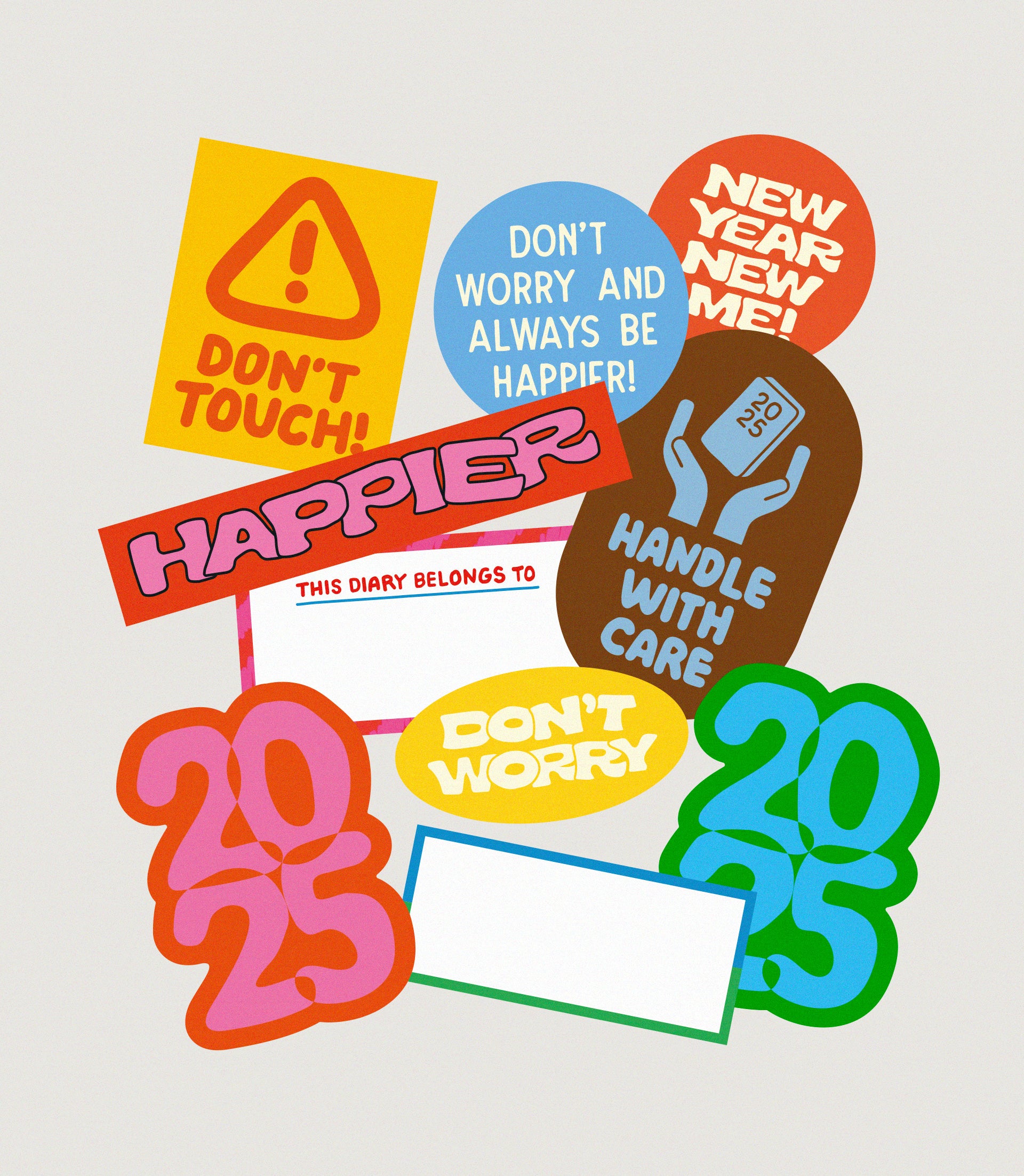 [Sticker] Happier 2025 sticker pack